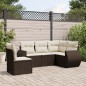 vidaXL 5-tlg. Garten-Sofagarnitur mit Kissen Braun Poly Rattan vidaXL 5-tlg. Garten-Sofagarnitur mit Kissen Braun Poly Rattan