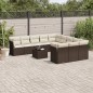 vidaXL 12-tlg. Garten-Sofagarnitur mit Kissen Braun Poly Rattan vidaXL 12-tlg. Garten-Sofagarnitur mit Kissen Braun Poly Rattan