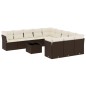 vidaXL 12-tlg. Garten-Sofagarnitur mit Kissen Braun Poly Rattan vidaXL 12-tlg. Garten-Sofagarnitur mit Kissen Braun Poly Rattan