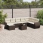 vidaXL 9-tlg. Garten-Sofagarnitur mit Kissen Braun Poly Rattan vidaXL 9-tlg. Garten-Sofagarnitur mit Kissen Braun Poly Rattan