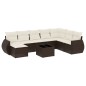 vidaXL 9-tlg. Garten-Sofagarnitur mit Kissen Braun Poly Rattan vidaXL 9-tlg. Garten-Sofagarnitur mit Kissen Braun Poly Rattan