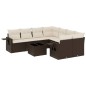 vidaXL 9-tlg. Garten-Sofagarnitur mit Kissen Braun Poly Rattan vidaXL 9-tlg. Garten-Sofagarnitur mit Kissen Braun Poly Rattan