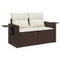 vidaXL 9-tlg. Garten-Sofagarnitur mit Kissen Braun Poly Rattan vidaXL 9-tlg. Garten-Sofagarnitur mit Kissen Braun Poly Rattan