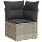 vidaXL 11-tlg. Garten-Sofagarnitur mit Kissen Hellgrau Poly Rattan vidaXL 11-tlg. Garten-Sofagarnitur mit Kissen Hellgrau Poly Rattan