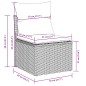 vidaXL 11-tlg. Garten-Sofagarnitur mit Kissen Hellgrau Poly Rattan vidaXL 11-tlg. Garten-Sofagarnitur mit Kissen Hellgrau Poly Rattan