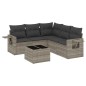 vidaXL 6-tlg. Garten-Sofagarnitur mit Kissen Hellgrau Poly Rattan vidaXL 6-tlg. Garten-Sofagarnitur mit Kissen Hellgrau Poly Rattan