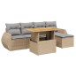 vidaXL 6-tlg. Garten-Sofagarnitur mit Kissen Beige Poly Rattan vidaXL 6-tlg. Garten-Sofagarnitur mit Kissen Beige Poly Rattan