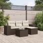 vidaXL 5-tlg. Garten-Sofagarnitur mit Kissen Braun Poly Rattan vidaXL 5-tlg. Garten-Sofagarnitur mit Kissen Braun Poly Rattan