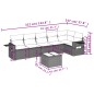 vidaXL 7-tlg. Garten-Sofagarnitur mit Kissen Hellgrau Poly Rattan vidaXL 7-tlg. Garten-Sofagarnitur mit Kissen Hellgrau Poly Rattan