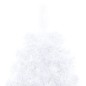 Künstlicher Halber Weihnachtsbaum mit LEDs & Kugeln Weiß 150 cm Künstlicher Halber Weihnachtsbaum mit LEDs & Kugeln Weiß 150 cm