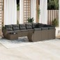 vidaXL 11-tlg. Garten-Sofagarnitur mit Kissen Hellgrau Poly Rattan vidaXL 11-tlg. Garten-Sofagarnitur mit Kissen Hellgrau Poly Rattan