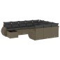vidaXL 11-tlg. Garten-Sofagarnitur mit Kissen Hellgrau Poly Rattan vidaXL 11-tlg. Garten-Sofagarnitur mit Kissen Hellgrau Poly Rattan