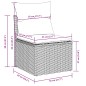 vidaXL 11-tlg. Garten-Sofagarnitur mit Kissen Hellgrau Poly Rattan vidaXL 11-tlg. Garten-Sofagarnitur mit Kissen Hellgrau Poly Rattan