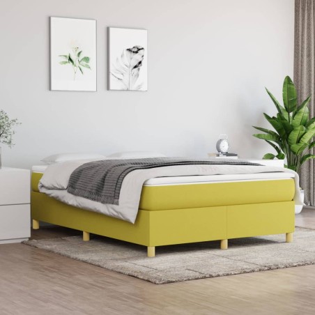vidaXL Bettgestell ohne Matratze Grün 140x190 cm Stoff