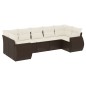 vidaXL 7-tlg. Garten-Sofagarnitur mit Kissen Braun Poly Rattan vidaXL 7-tlg. Garten-Sofagarnitur mit Kissen Braun Poly Rattan