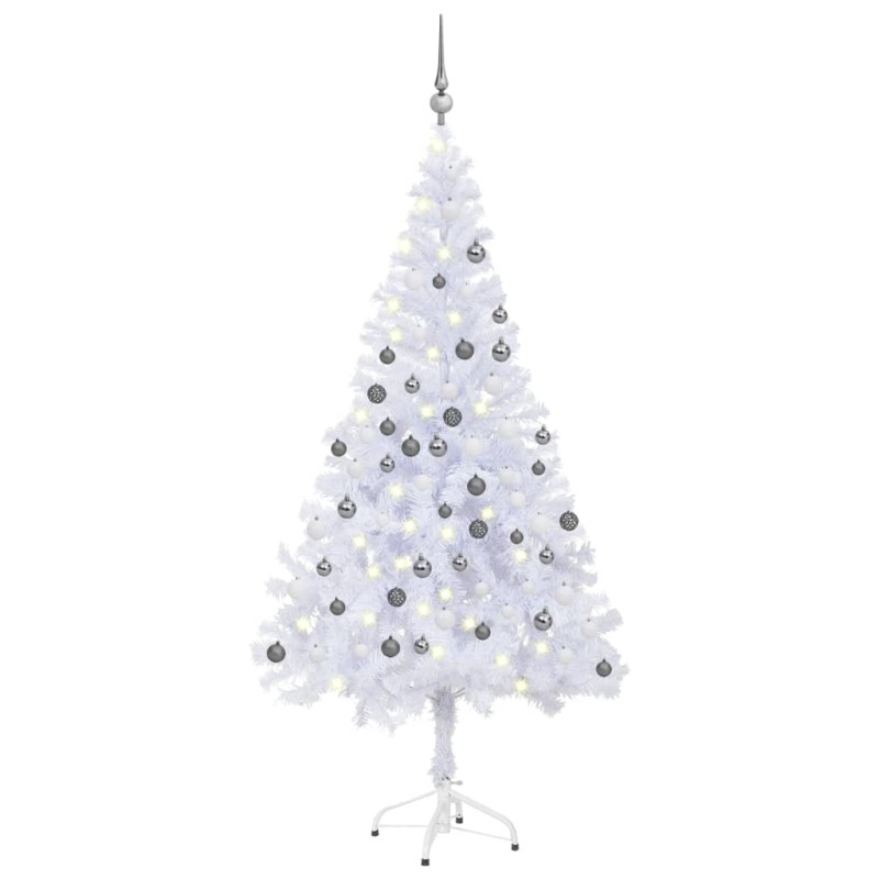 Künstlicher Weihnachtsbaum mit LEDs & Kugeln 180 cm 620 Zweige Künstlicher Weihnachtsbaum mit LEDs & Kugeln 180 cm 620 Zweige