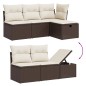 vidaXL 5-tlg. Garten-Sofagarnitur mit Kissen Braun Poly Rattan vidaXL 5-tlg. Garten-Sofagarnitur mit Kissen Braun Poly Rattan