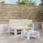 vidaXL Palettenkissen 3-tlg. Creme Stoff vidaXL Palettenkissen 3-tlg. Creme Stoff