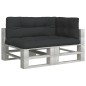 vidaXL Palettenkissen 3-tlg. Schwarz Stoff vidaXL Palettenkissen 3-tlg. Schwarz Stoff