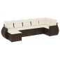 vidaXL 7-tlg. Garten-Sofagarnitur mit Kissen Braun Poly Rattan vidaXL 7-tlg. Garten-Sofagarnitur mit Kissen Braun Poly Rattan