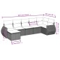 vidaXL 7-tlg. Garten-Sofagarnitur mit Kissen Braun Poly Rattan vidaXL 7-tlg. Garten-Sofagarnitur mit Kissen Braun Poly Rattan