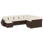 vidaXL 10-tlg. Garten-Sofagarnitur mit Kissen Braun Poly Rattan vidaXL 10-tlg. Garten-Sofagarnitur mit Kissen Braun Poly Rattan