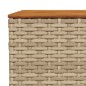 vidaXL Gartentisch Beige 55x55x36 cm Poly Rattan Akazienholz vidaXL Gartentisch Beige 55x55x36 cm Poly Rattan Akazienholz