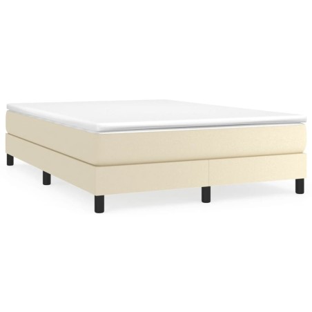 vidaXL Bettgestell Creme 140x200 cm Kunstleder
