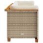 vidaXL Gartensofa mit Kissen 3-Sitzer Beige Poly Rattan vidaXL Gartensofa mit Kissen 3-Sitzer Beige Poly Rattan