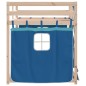 vidaXL Etagenbett mit Vorhängen Blau 75x190 cm Massivholz Kiefer vidaXL Etagenbett mit Vorhängen Blau 75x190 cm Massivholz Kiefer