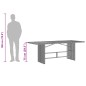vidaXL Gartentisch mit Holzplatte Schwarz 190x80x75 cm Poly Rattan vidaXL Gartentisch mit Holzplatte Schwarz 190x80x75 cm Poly Rattan