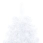 Künstlicher Halber Weihnachtsbaum mit LEDs & Kugeln Weiß 240 cm Künstlicher Halber Weihnachtsbaum mit LEDs & Kugeln Weiß 240 cm