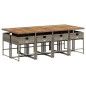 vidaXL 9-tlg. Garten-Essgruppe mit Kissen Grau Poly Rattan vidaXL 9-tlg. Garten-Essgruppe mit Kissen Grau Poly Rattan