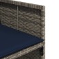 vidaXL 9-tlg. Garten-Essgruppe mit Kissen Grau Poly Rattan vidaXL 9-tlg. Garten-Essgruppe mit Kissen Grau Poly Rattan