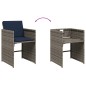 vidaXL 9-tlg. Garten-Essgruppe mit Kissen Grau Poly Rattan vidaXL 9-tlg. Garten-Essgruppe mit Kissen Grau Poly Rattan