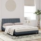 vidaXL Bett mit Matratze Dunkelgrau 120x200 cm Samt vidaXL Bett mit Matratze Dunkelgrau 120x200 cm Samt