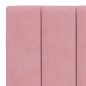 vidaXL Bett mit Matratze Rosa 140x200 cm Samt