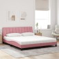 vidaXL Bett mit Matratze Rosa 180x200 cm Samt vidaXL Bett mit Matratze Rosa 180x200 cm Samt