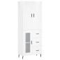 Highboard Hochglanz-Weiß 69,5x34x180 cm Holzwerkstoff Highboard Hochglanz-Weiß 69,5x34x180 cm Holzwerkstoff