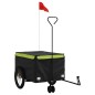 vidaXL Fahrradanhänger Schwarz und Grün 45 kg Eisen vidaXL Fahrradanhänger Schwarz und Grün 45 kg Eisen