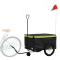 vidaXL Fahrradanhänger Schwarz und Grün 45 kg Eisen vidaXL Fahrradanhänger Schwarz und Grün 45 kg Eisen