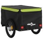 vidaXL Fahrradanhänger Schwarz und Grün 45 kg Eisen vidaXL Fahrradanhänger Schwarz und Grün 45 kg Eisen