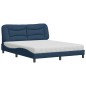 vidaXL Bett mit Matratze Blau 160x200 cm Stoff vidaXL Bett mit Matratze Blau 160x200 cm Stoff