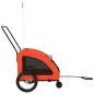 vidaXL Fahrradanhänger Hunde Orange und Grau Oxford-Gewebe und Eisen vidaXL Fahrradanhänger Hunde Orange und Grau Oxford-Gewebe und Eisen