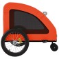 vidaXL Fahrradanhänger Hunde Orange und Grau Oxford-Gewebe und Eisen vidaXL Fahrradanhänger Hunde Orange und Grau Oxford-Gewebe und Eisen