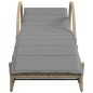 vidaXL Sonnenliegen 2 Stk. mit Tisch Beige Poly Rattan vidaXL Sonnenliegen 2 Stk. mit Tisch Beige Poly Rattan