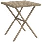 vidaXL Sonnenliegen 2 Stk. mit Tisch Beige Poly Rattan vidaXL Sonnenliegen 2 Stk. mit Tisch Beige Poly Rattan