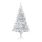 Künstlicher Weihnachtsbaum mit LEDs & Kugeln Silbern 210 cm PET Künstlicher Weihnachtsbaum mit LEDs & Kugeln Silbern 210 cm PET
