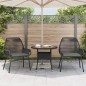 vidaXL Gartenstühle 2 Stk. mit Kissen Schwarz Poly Rattan vidaXL Gartenstühle 2 Stk. mit Kissen Schwarz Poly Rattan