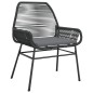 vidaXL Gartenstühle 2 Stk. mit Kissen Schwarz Poly Rattan vidaXL Gartenstühle 2 Stk. mit Kissen Schwarz Poly Rattan